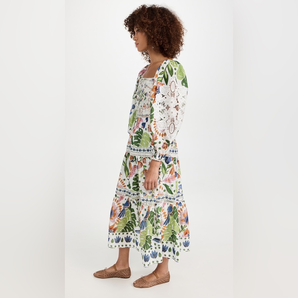 Farm Rio Summer Garden Midi Dress - Picture 4 of 7